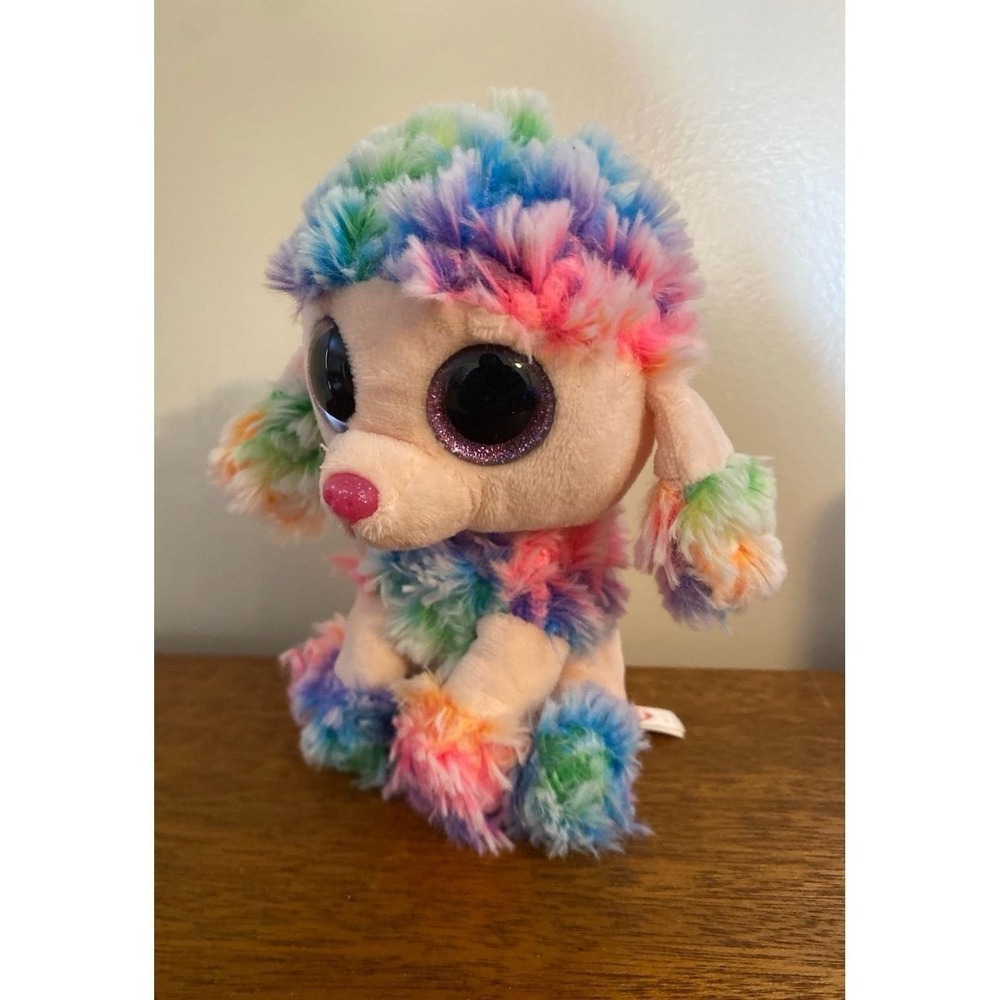 Ty Beanie Boo - Rainbow Poodle 6" Plush